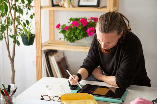 animator working on a design
