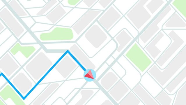 GPS Tracking. GPS navigation concept. Navigation map and red checkpoints icon Navigation map.