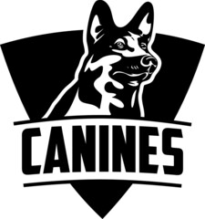 canines logo dog