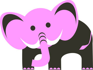 elephant with pink heart