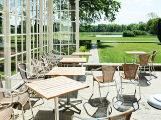 cafe terrace park outdoor in the summer