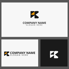 PK logo set vector. Company logo. Monogram design. Letters P and K. - obrazy, fototapety, plakaty