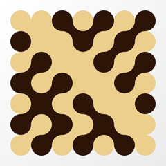 Multicolor truchet tiling connections illustration