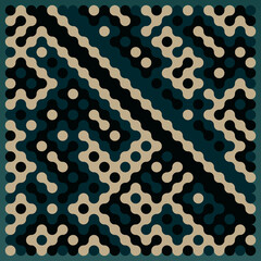 Multicolor truchet tiling connections illustration