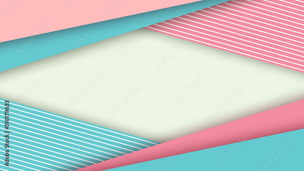 Poster abstract summer template geometric stripes pattern overlapping on white background