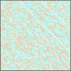 Multicolor truchet tiling connections illustration