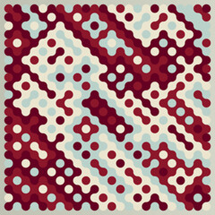 Multicolor truchet tiling connections illustration