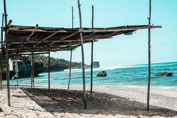 nets on the beach