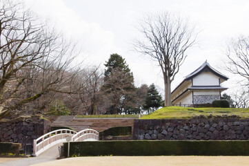 金沢城の春	
