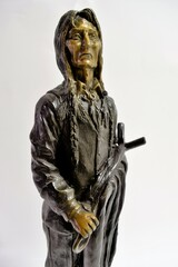 Obraz premium Native American Antique Bronze Statuette