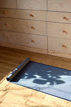 Yoga mat in the sun room