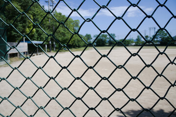 Fototapeta premium 遊具や野球場のある出島西公園