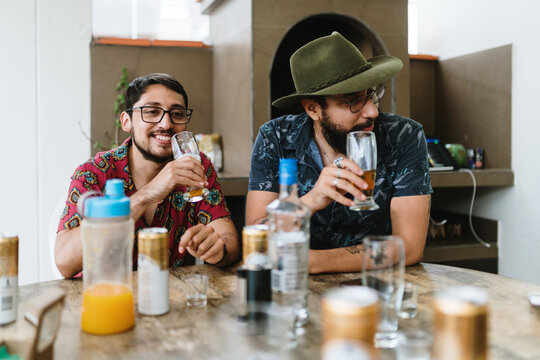 Friends Drinking Beer Together