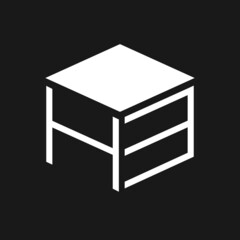 h3 black and white furniture logo