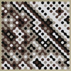 Multicolor truchet tiling connections illustration