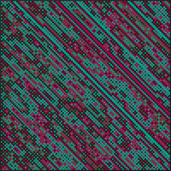 Multicolor truchet tiling connections illustration