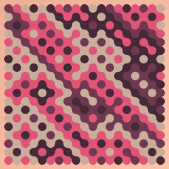 Multicolor truchet tiling connections illustration