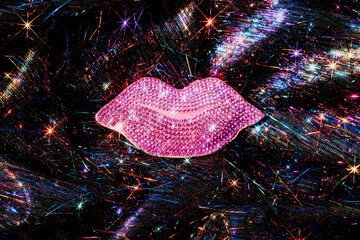 Multicolor texture and pink mouth