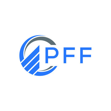 PFF Flat accounting logo design on white  background. PFF creative initials Growth graph letter logo concept. PFF business finance logo design.