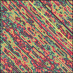 Multicolor truchet tiling connections illustration