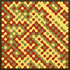 Multicolor truchet tiling connections illustration