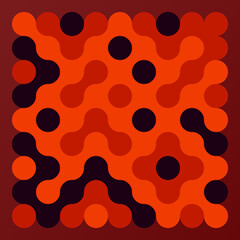 Multicolor truchet tiling connections illustration