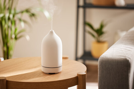 Essential oil diffuser near sofa