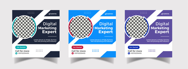 Digital marketing and Corporate social media post design template