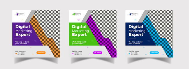 Digital marketing and Corporate social media post design template