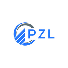 PZL Flat accounting logo design on white  background. PZL creative initials Growth graph letter logo concept. PZL business finance logo design.