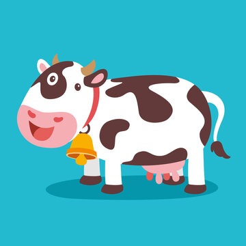Cartoon Illustration Of A Cow