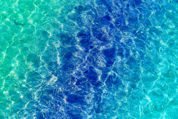 Photo background blue transparent water