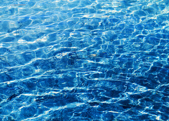 Photo background blue transparent water