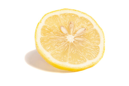 lemon slice, isolated on a white background.