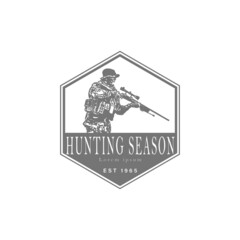 hunting season club logo,hunt shooting club logo patch
