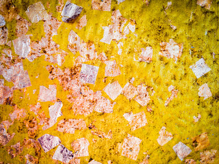 The golden gold leaf wallpaper on the wall of a church or temple is reflected in the light of Buddhist belief activities.