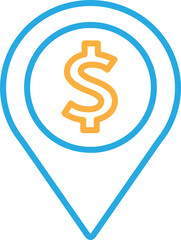 Dollar money icon sign symbol design