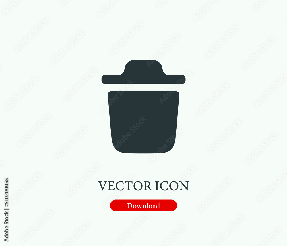 Poster trash vector icon. editable stroke. symbol in line art style for design, presentation, website or mo