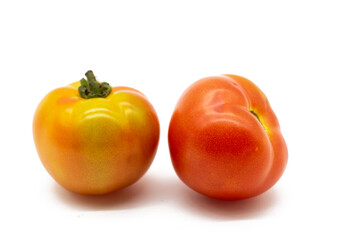 fresh tomatoes isolated on white background.