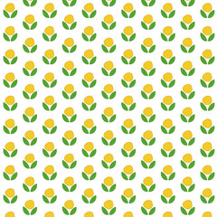 黄色い花のイラスト背景素材　1：1