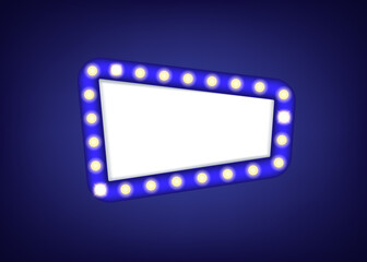 Poster with illuminated frame for a text