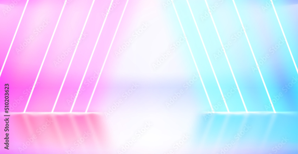 Poster Window shadow on the wall and floor. Shadow overlay vector effect