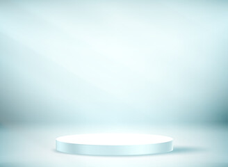 3d vector mockup with circle stage