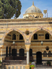 Church dome and palace in Damascus Syria 