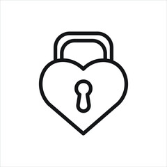 love lock vector for website symbol icon presentation