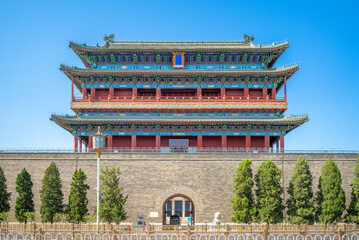 front gate of the forbidden city in Beijing, china - Powered by Adobe