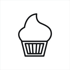 cupcake vector for website symbol icon presentation