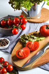 bruschetta with tomatoes and oil