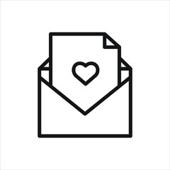love letter vector for website symbol icon presentation