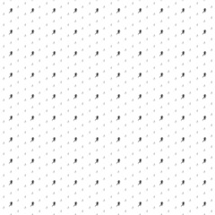 Square seamless background pattern from geometric shapes are different sizes and opacity. The pattern is evenly filled with small black running woman symbols. Vector illustration on white background